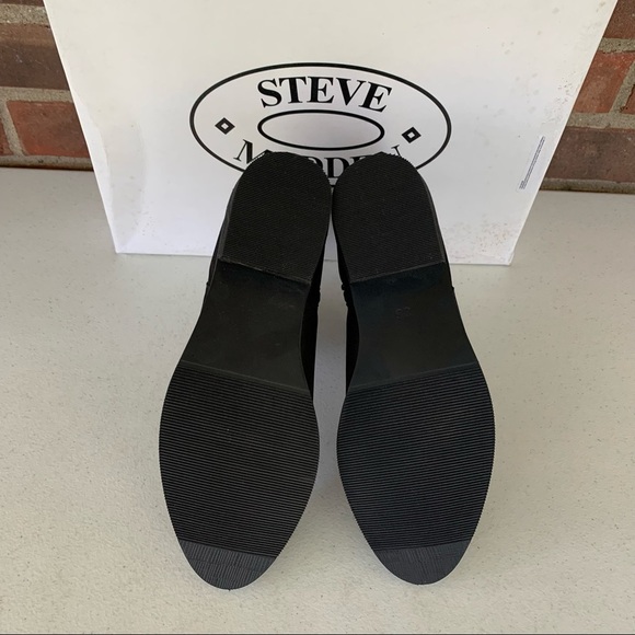 Steve Madden Women’ Baylor Leather Almond Toe Ankle Boots Black, Size US 6 M - Picture 3 of 10